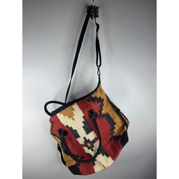 Free People Quick Trip Weekender Bag in Cowboy NWT Slouchy Woven - Picture 5 of 8